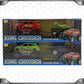 Mozlly Friction Powered Monster Trucks with SUV Towing ATV Trailers - 2 Sets of Monster Truck Toys with Removable Hook Up ATV Towing Trailers Toy