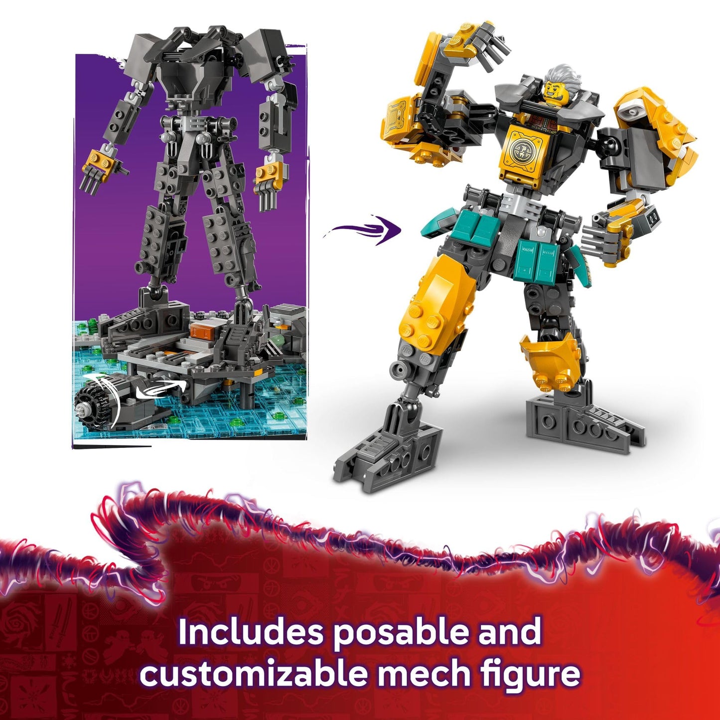 LEGO NINJAGO City Workshops Building Toy - Ninja Set for Boys & Girls, Ages 14+ - Gift for Teens - Includes 10 Minifigures and a Mech - for Play and
