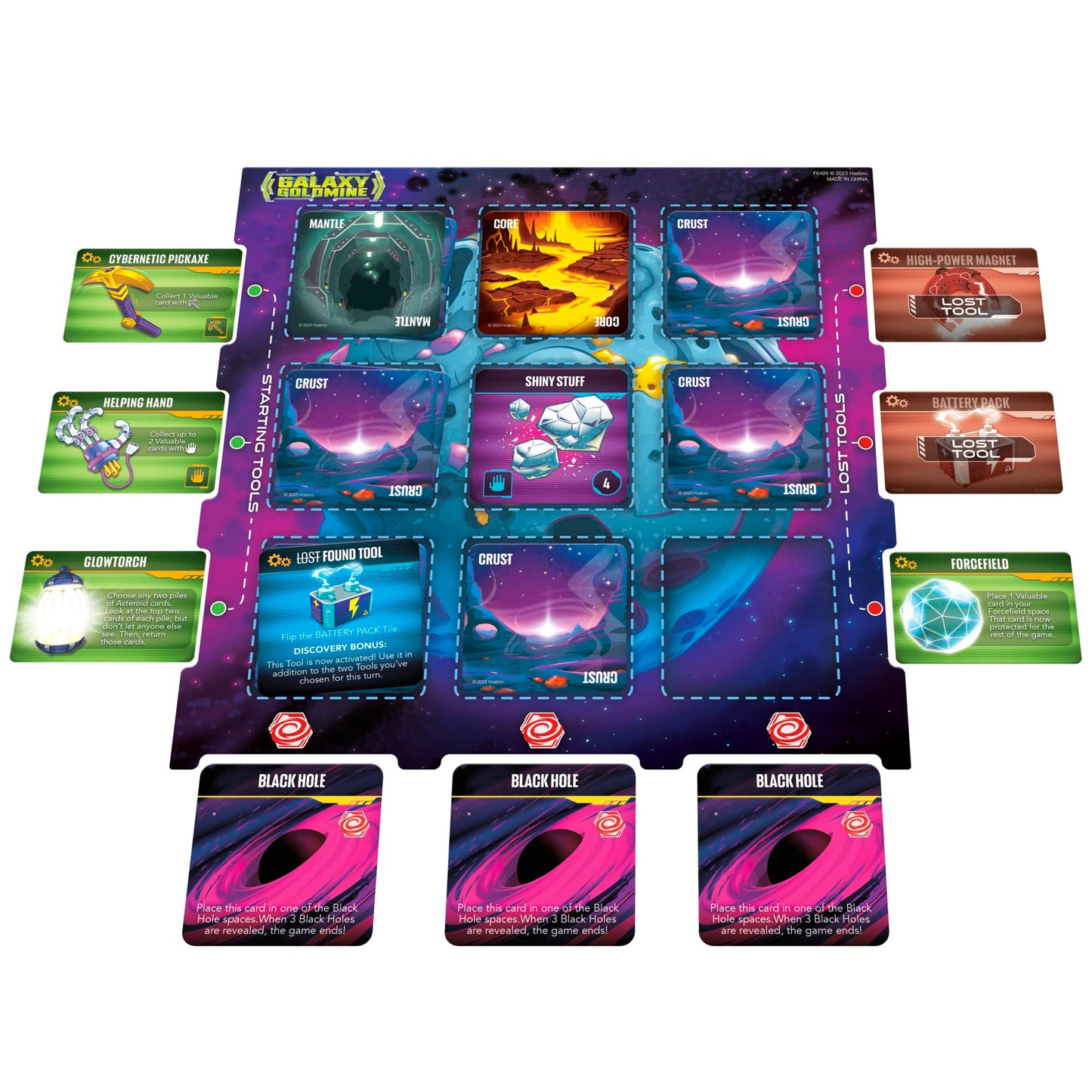Hasbro Gaming Galaxy Goldmine Game, Family Strategy Card Games for Kids Ages 10+, Teens, and Adults, 2-6 Players, Fun Family Card Games