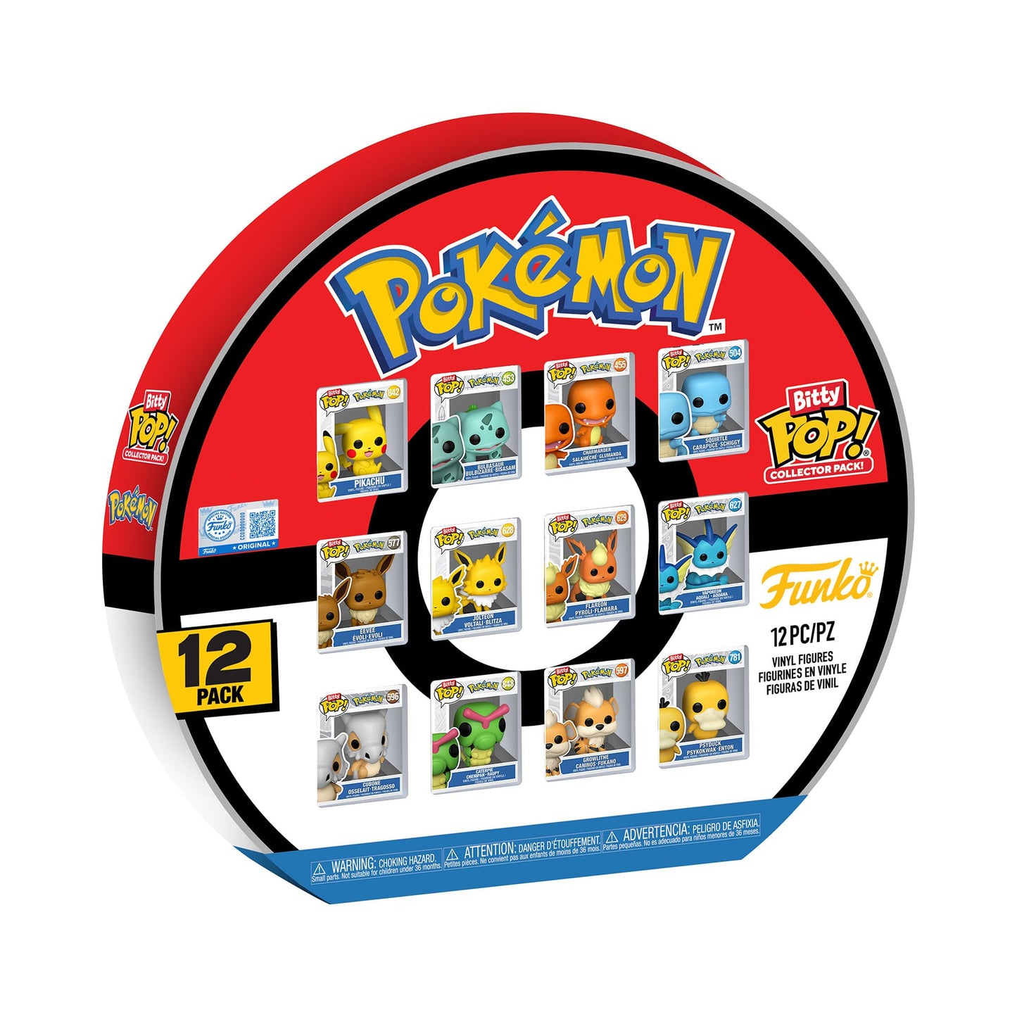 Funko Bitty Pop! Pokemon - Pack of 12 - Includes Pikachu, Eveee, Charmander, Squirtle and More - 2.2cm - Collectible Miniature - Miniature Toys - Gift