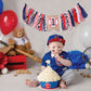 Baseball 1st Birthday Highchair Banner Boy - Boy's 1st Birthday Decorations, Cake Smash Outfit, High Chair Banner