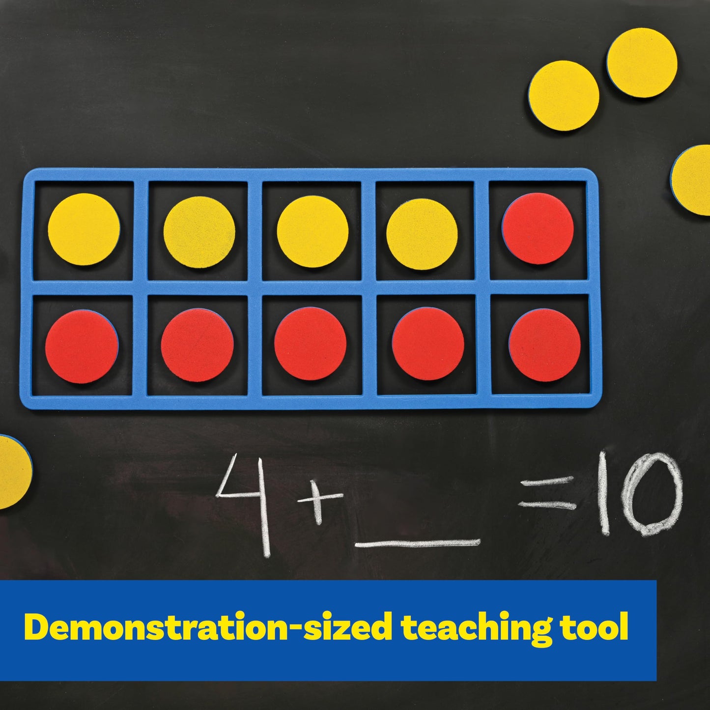 LEARNING ADVANTAGE Giant Magnetic Foam Ten Frames with 20 Disks