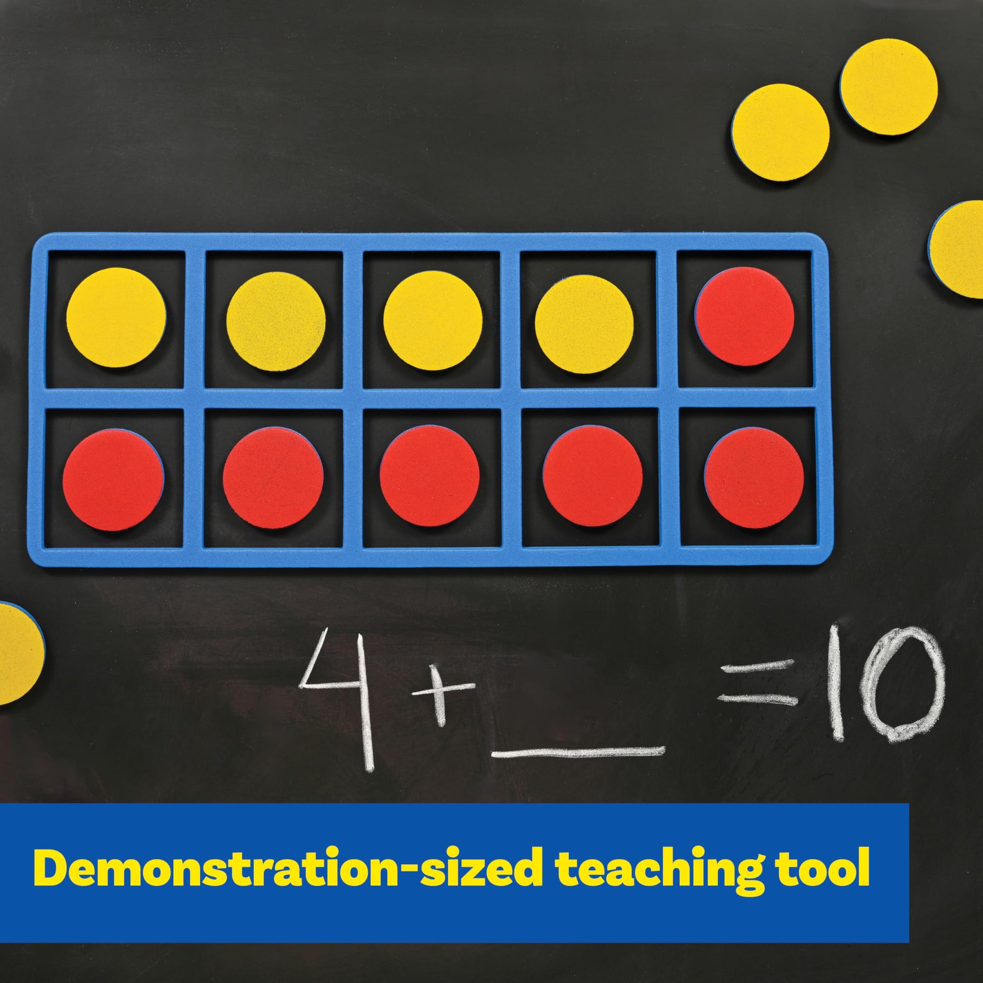 LEARNING ADVANTAGE Giant Magnetic Foam Ten Frames with 20 Disks
