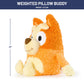 Jay Franco Weighted Bluey Plush Pillow Buddy - 2.5 lbs Soft Plushie Stuffed Pillow, 17 Inches, Orange - Bingo