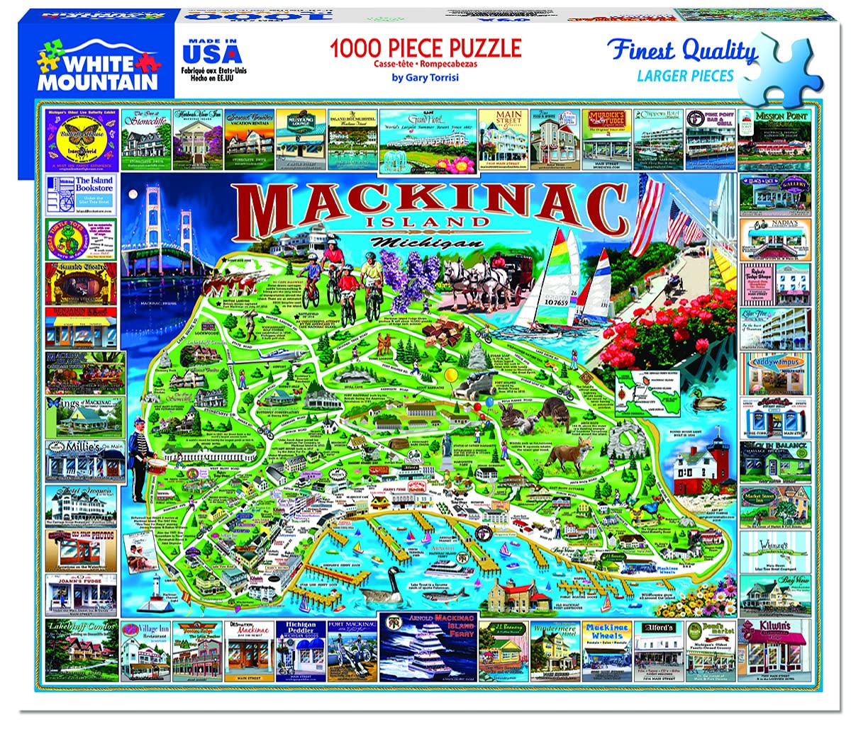 White Mountain 1000 Piece Jigsaw Puzzle, Mackinac Island State Park