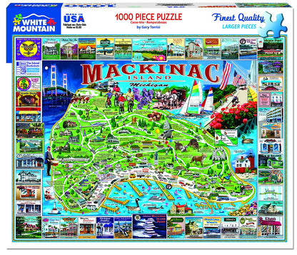 White Mountain 1000 Piece Jigsaw Puzzle, Mackinac Island State Park