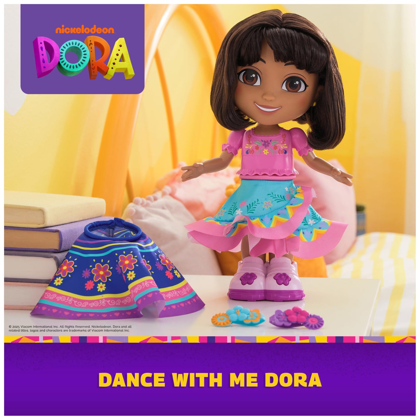 Dora, Dance with Me Dora, Interactive Dancing Doll with 2 Skirts, Bilingual Phrases & Music, Kids Toys for Girls & Boys Ages 3 and Up