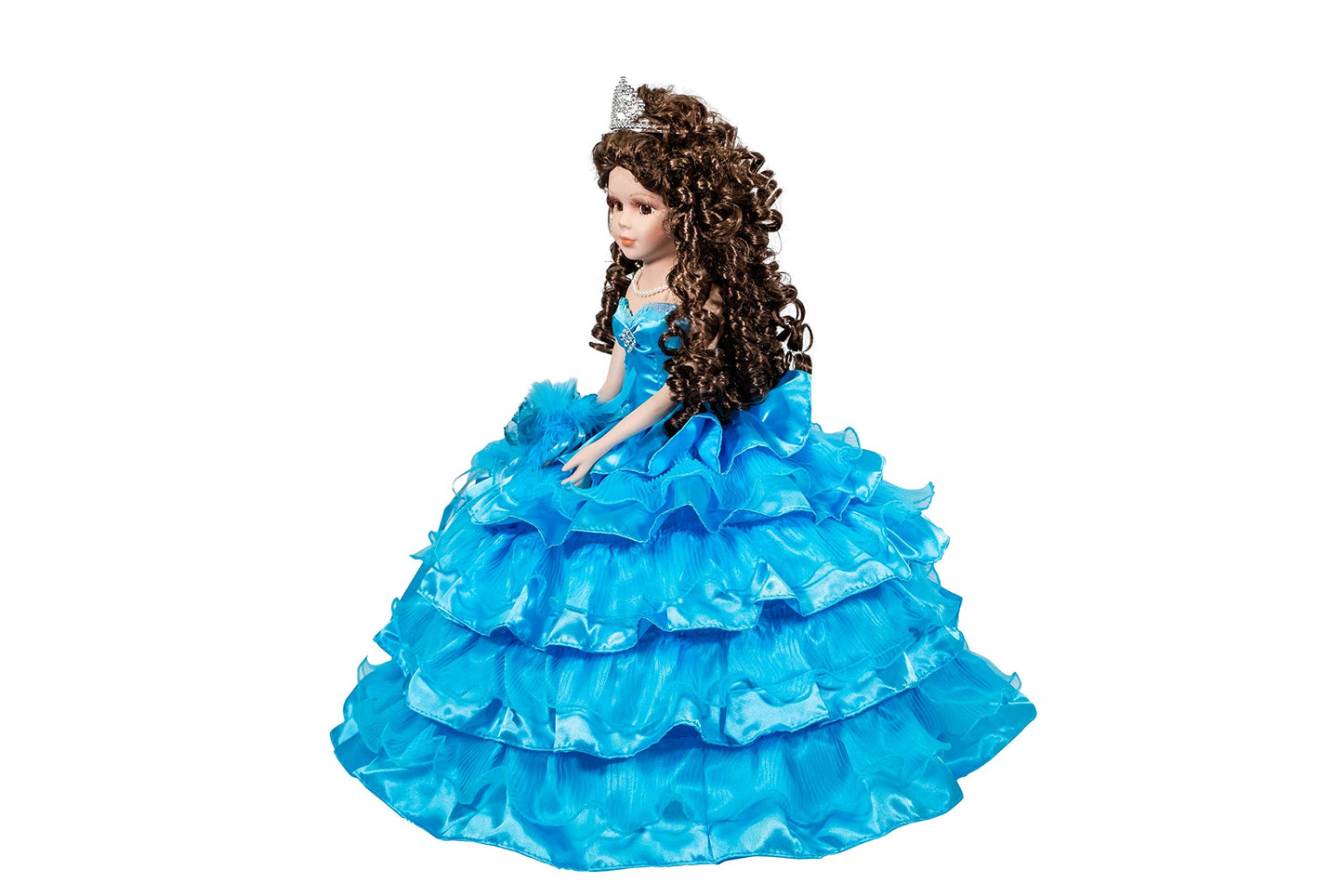 Kinnex Collections by Amanda 18" Porcelain Quince Anos Quinceanera Umbrella Last Doll Muneca Centerpiece ~ KK18729 (Turquoise)