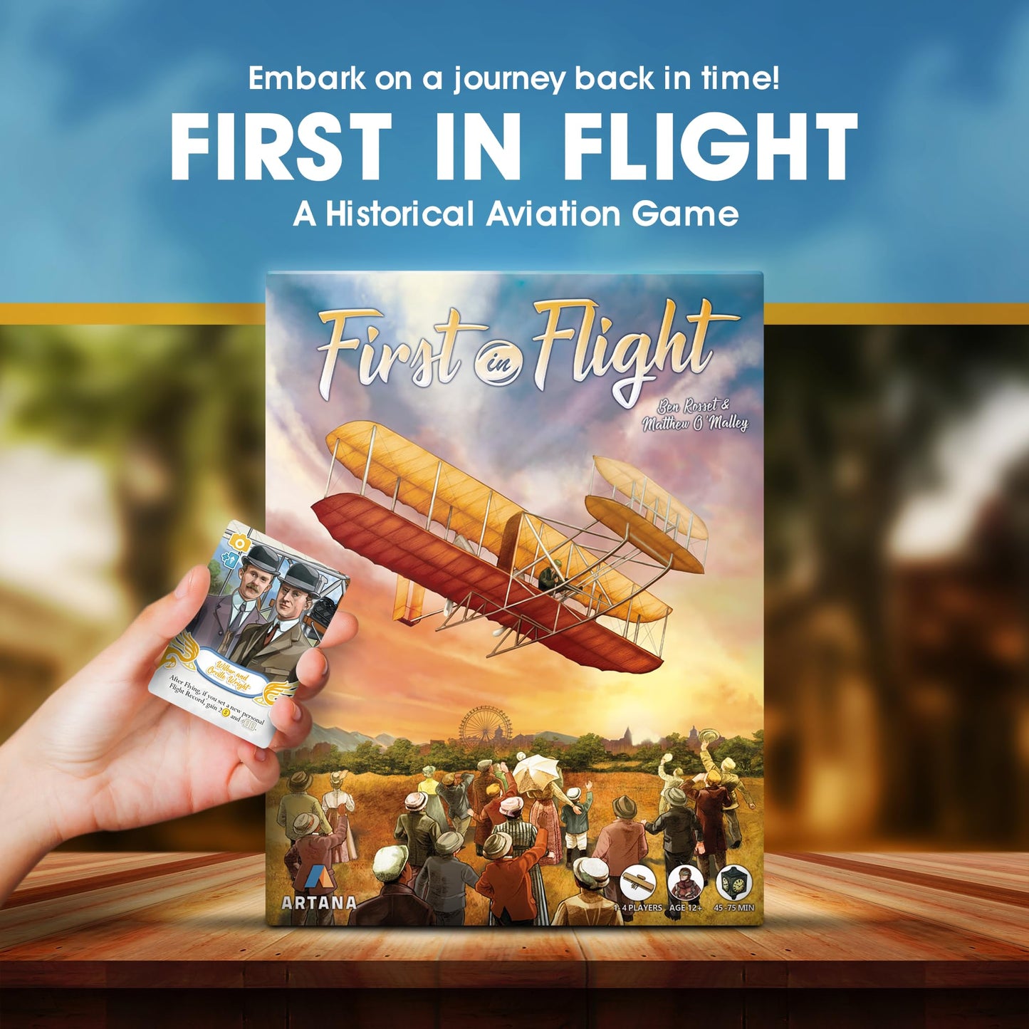 First In Flight: MENSA Award Winning Board Game About Historical Aviation - Strategy Board Game for Teens, Adults and Heavy Gamers - A Flight-Themed