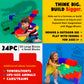 BiggoBlocks Big Blocks for Kids Ages 4-8, Indoor & Outdoor Blocks for Kids Jumbo Games, Large Building Blocks (24 PC) Beginner Set