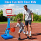 Toddler Basketball Hoop Set, Adjustable Kids Basketball Hoop for Boys Girls