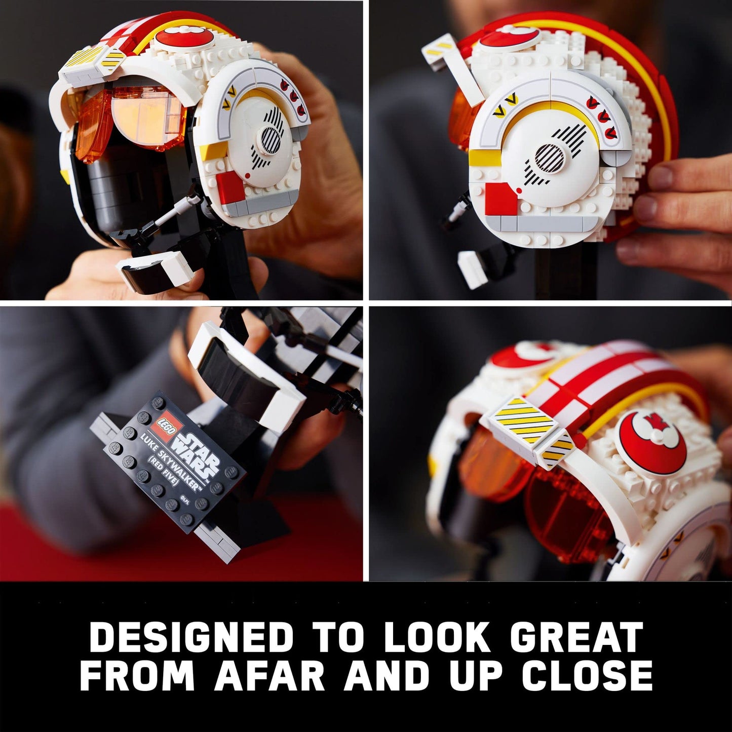 LEGO Star Wars Luke Skywalker Red 5 Helmet for Adults 75327, Buildable Display Model, Collectible Decor for Home or Office, Great Birthday for