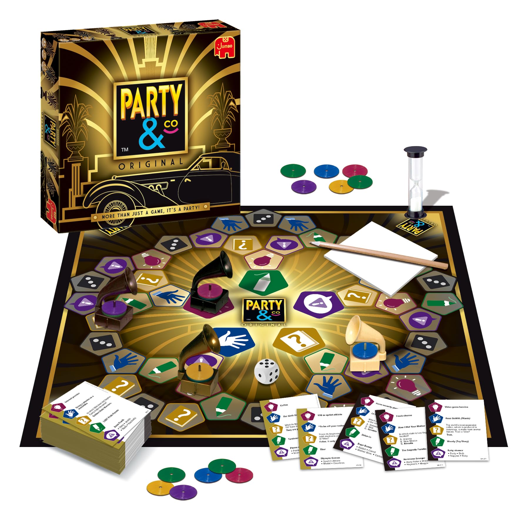 Jumbo Party & Co. Original Board Game - Fun Multi-Challenge Game for 14+ Years, Multiplayer Family Entertainment.