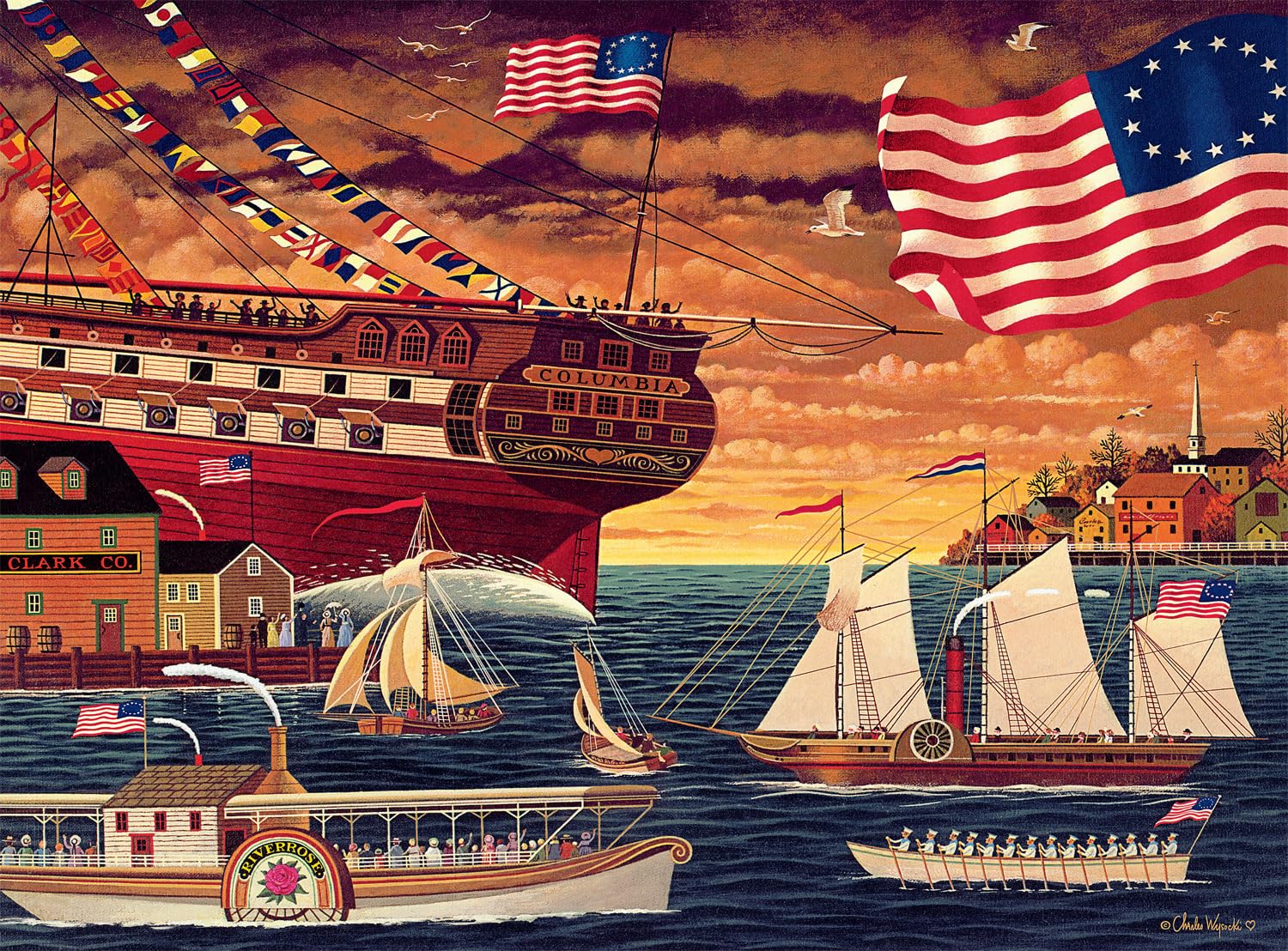 Buffalo Games - Charles Wysocki Patriotic - 1000 Piece Puzzle for Adults