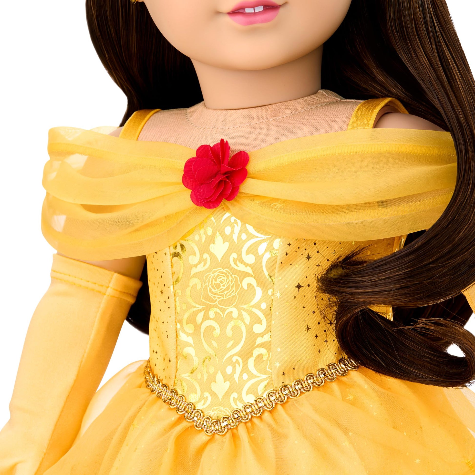 American Girl, Disney, Princess Belle, 18-inch Doll, Long Wavy Brown Hair, Brown Eyes, Includes Accessories, Ages 6+
