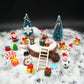 EMiEN 45 PCS Miniature Christmas Ornament,Kits for DIY Fairy Garden,Mini Snowman, for Christmas Party Decoration,Micro Landscape Accessories