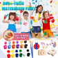 HeyKiddo Paint Your Own Wooden Magnet - Wood Painting Craft Kit for Kids Age 3 4 5 6+ Year Old,Art Painting Kit for Boys & Girls, DIY Birthday