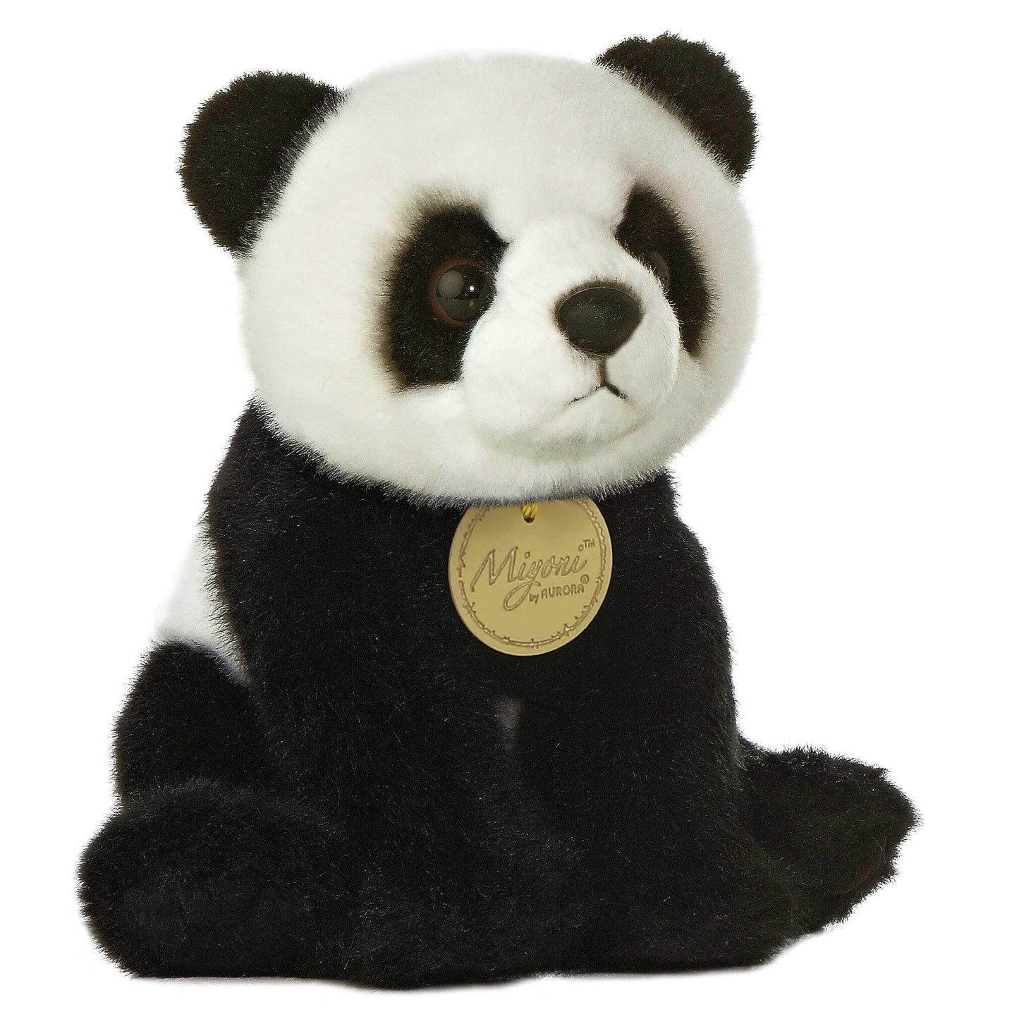 Aurora® Realistic Miyoni® Panda Stuffed Animal - Lifelike Details Make a Cherished Companion - Perfect for Decorating Bedrooms or Classrooms - Black 6