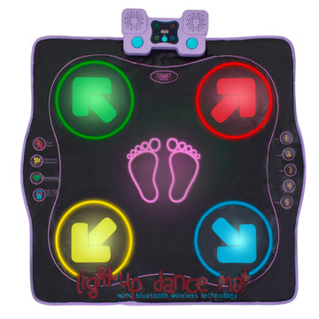 Kidzlane Electronic Dance Mat for Kids 8-12, Wireless Kids' Dance Pad with Bluetooth/AUX, Built-in Music, 5 Challenge Levels, 4 Modes - Interactive