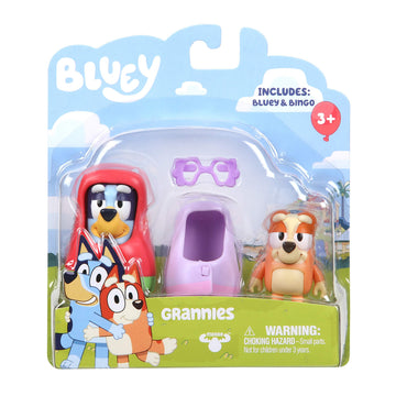 Bluey - Grannies Bingo 2.5" Figures - 2 Pack, Multicolor, 13041