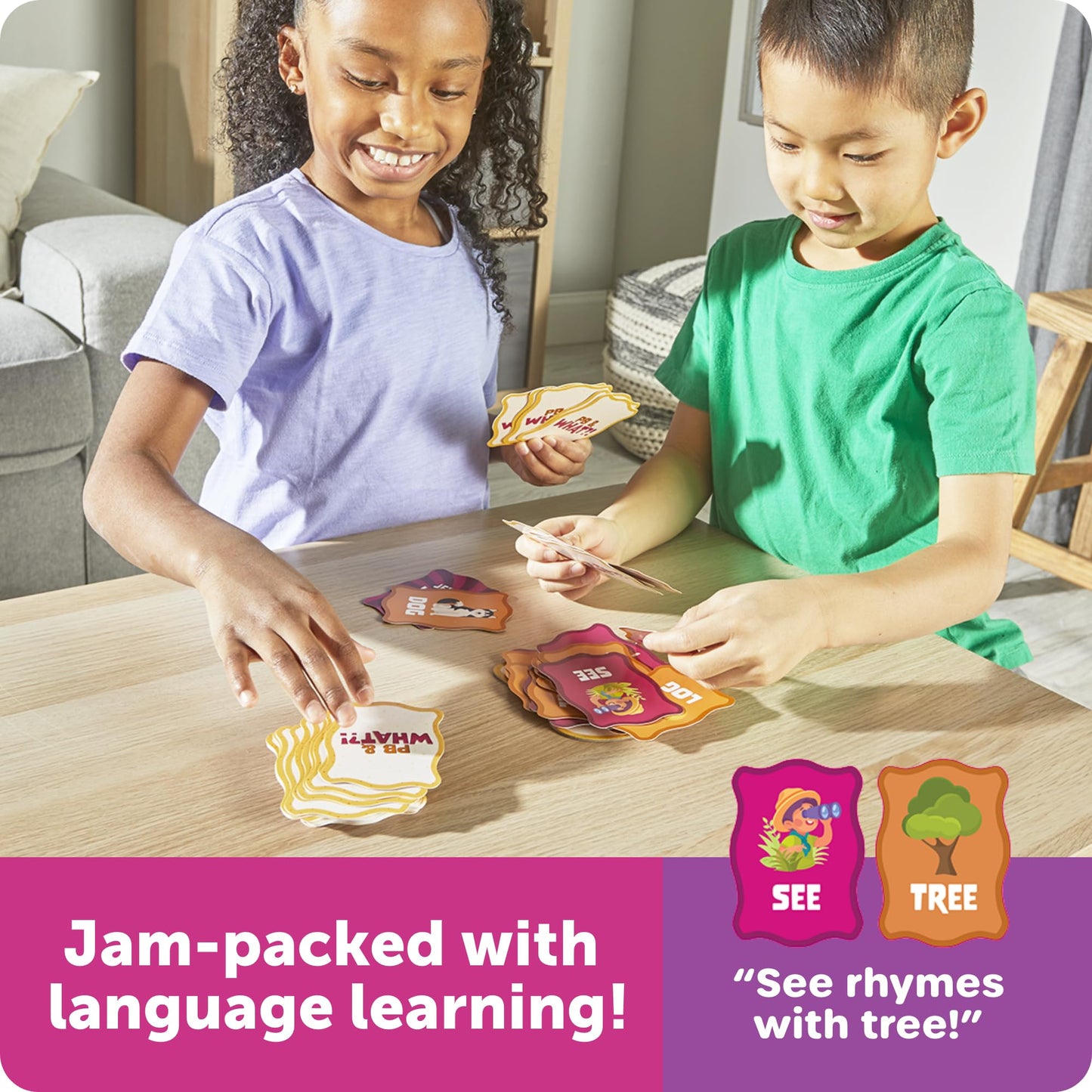 Learning Resources PB & What?! - Learn to Read Rhyming Games for Kids, Literacy Phonics Game, Elementary Classroom Matching Games, Learning Game