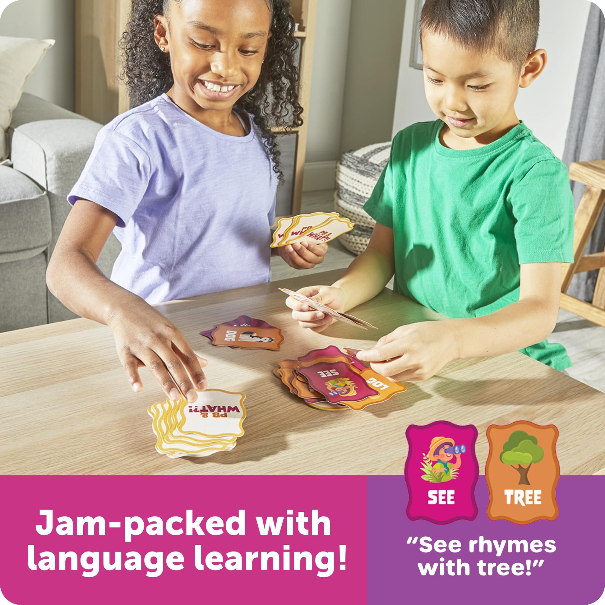 Learning Resources PB & What?! - Learn to Read Rhyming Games for Kids, Literacy Phonics Game, Elementary Classroom Matching Games, Learning Game