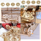 3D Wooden Puzzles for Adults Marble Run Kit - 159pc 4 Steel Marbles Build Mechanical Maze Model STEM Toys for Teens Adults, 4hr Challenge, No Glue