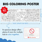 JellyPanda Valentines Day Large Coloring Tablecloth for Kids Valentines Coloring Poster Pages Little Bear Heart Paper for Classroom Home School Party