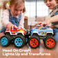 Jova Vroomix 2 Pack Smash & Bump Monster Truck Toys, Crashing Cars with Crash Sounds and Flashing Lights for Toddler Toys Age 3 4 5 6 7 Boy Birthday