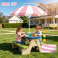 Belamilo Water Table Umbrella, UV Protection Beach & Picnic Table Umbrella, Heavy Duty Portable Outdoor Shade for Sand Play, Camping, Garden
