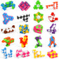 Neureyte 35 Pack 24 Blocks Magic Snake Cube Toy,Fidget Mini Snake Cube Puzzle Toy for Kids,Mini Plastic Puzzle Cube Toy for Kids Party