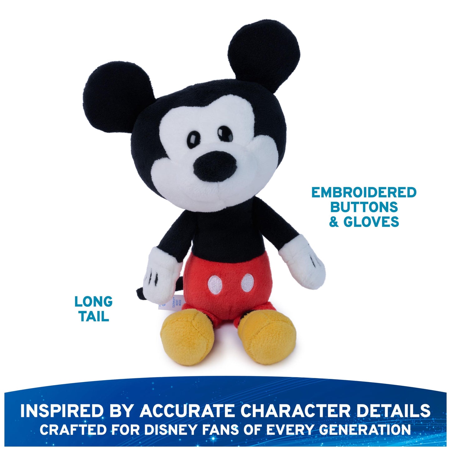 GUND Disney Mickey Mouse Little Toothpick 6-Inch Plush Toy for Ages 1+