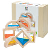 PlanToys® Water Blocks Wooden Montessori Sensory and STEM Building Toy | Light, Colour, Creativity and Fine Motor Skill Development | Eco Friendly