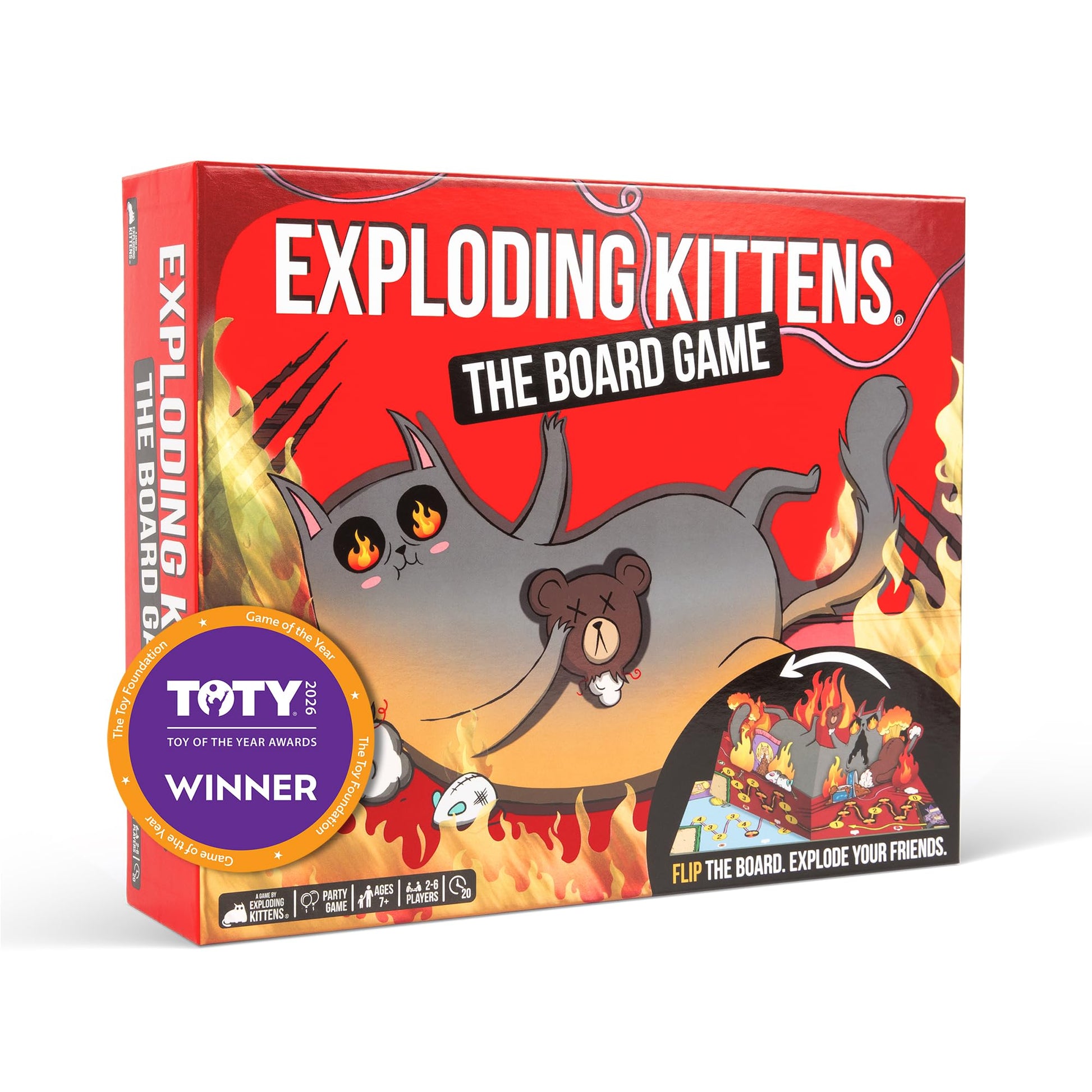Exploding Kittens: The Board Game - The Action Packed Party Game to Celebrate 10th Birthday - 2-6 Players Aged 7+ - Great for Adults, Teens