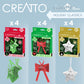 Creatto Holiday Classics - Dashing Reindeer, Shining Star, Festive Bow Light-Up 3D Puzzle Kits | 12-piece Gift Set | Party Favors, Stocking Stuffers