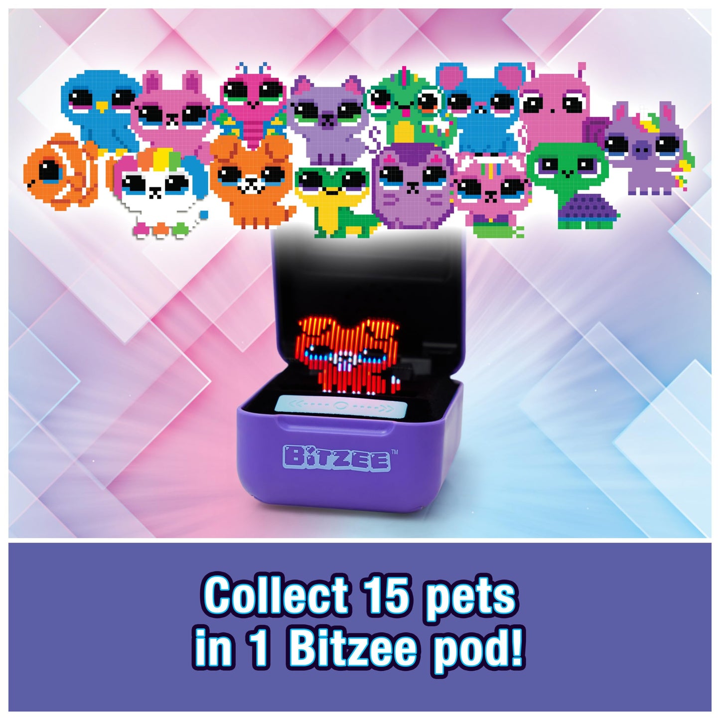 BITZEE, Interactive Toy Digital Pet with 15 Animals Inside, Virtual Electronic Pets React to Touch, Kids Toys for Girls and Boys