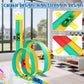 Flexible Race Car Track for Kids, Flex Track with 4 Small Race Cars,Rolls Up Portable Racetrack for Ages 3+, Compatible with H*t Wheels and DIEC*st