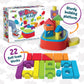 MindWare KaBlocks Blast, Includes 30 Foam Blocks, 2 Launch Blocks, Building Platform & Kaboom Launch Pad - Ages 3+