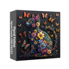 Cat 1000 Piece Puzzle for Adults, Butterfly Jigsaw Puzzles, Black Cat Flower Puzzle for Home Decor, Finished Size 23.98 * 23.98", with 1:1 Poster