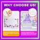 LED Drawing Board, 13.8"X10", Acrylic Note Board with Colors, Include Adapter, Acrylic Dry Erase Pad with Light 4 Modes & 7 Colors, 8 Markers, Stand
