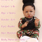 HOOMAI Lifelike Reborn Baby Dolls with Soft Body African American Realistic Girl Doll 22.8 Inch Best Birthday Gift Set