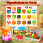 Mini Magnetic Blocks for Kids, 45PCS Travel Magnetic Cubes with Iron Box