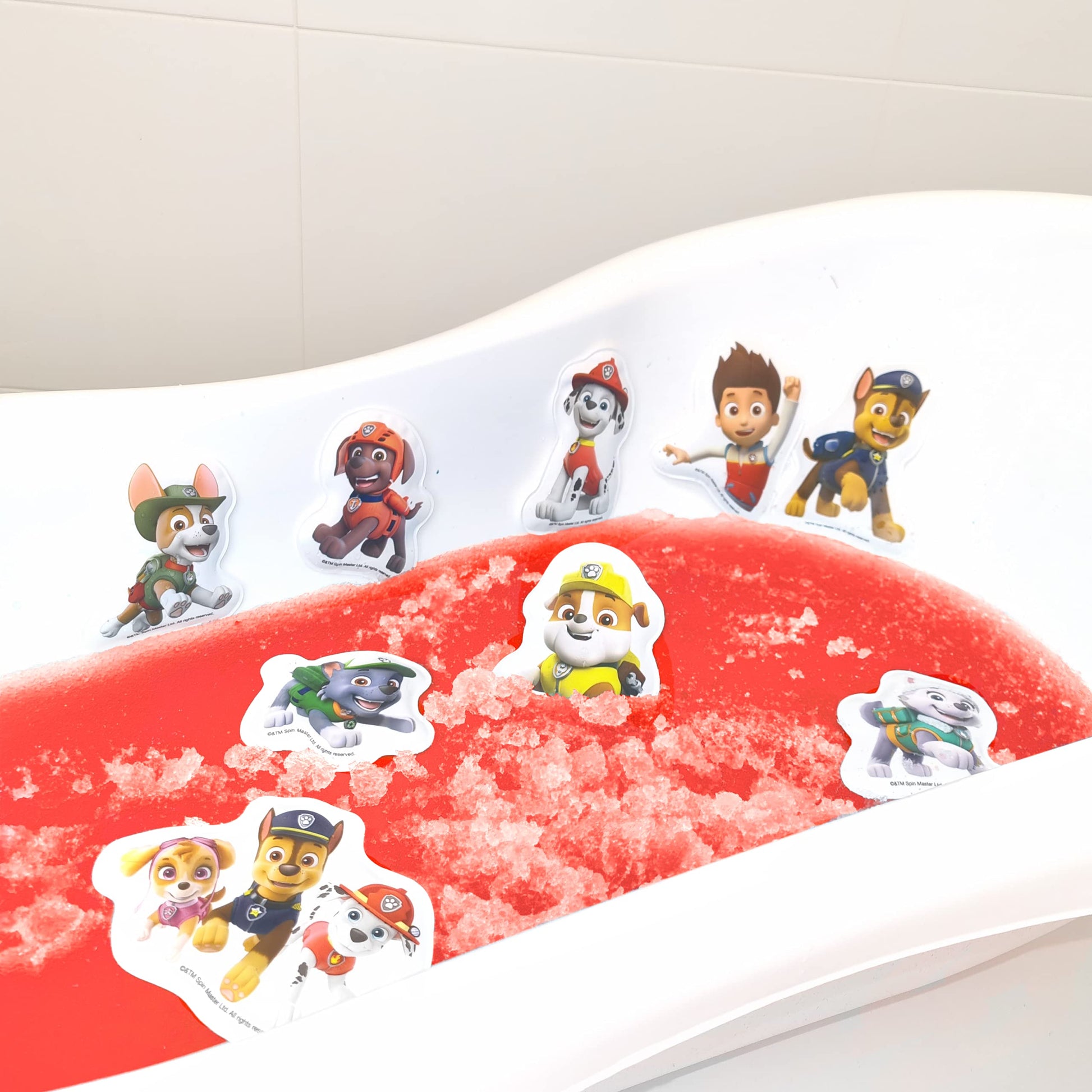 Paw Patrol Gelli Baff with Free Bath Sticker, 1 Bath or 6 Play Uses from Zimpli Kids, Turns Water into Thick, Colourful Red goo, Birthday Gifts