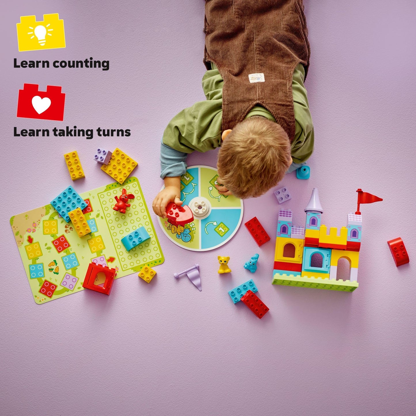 LEGO DUPLO Hopsy’s Castle Game Building Toy for Pretend Play - Learning & Education Play Set for Boys & Girls, Ages 3+ - Toddlers Learn Skills Through