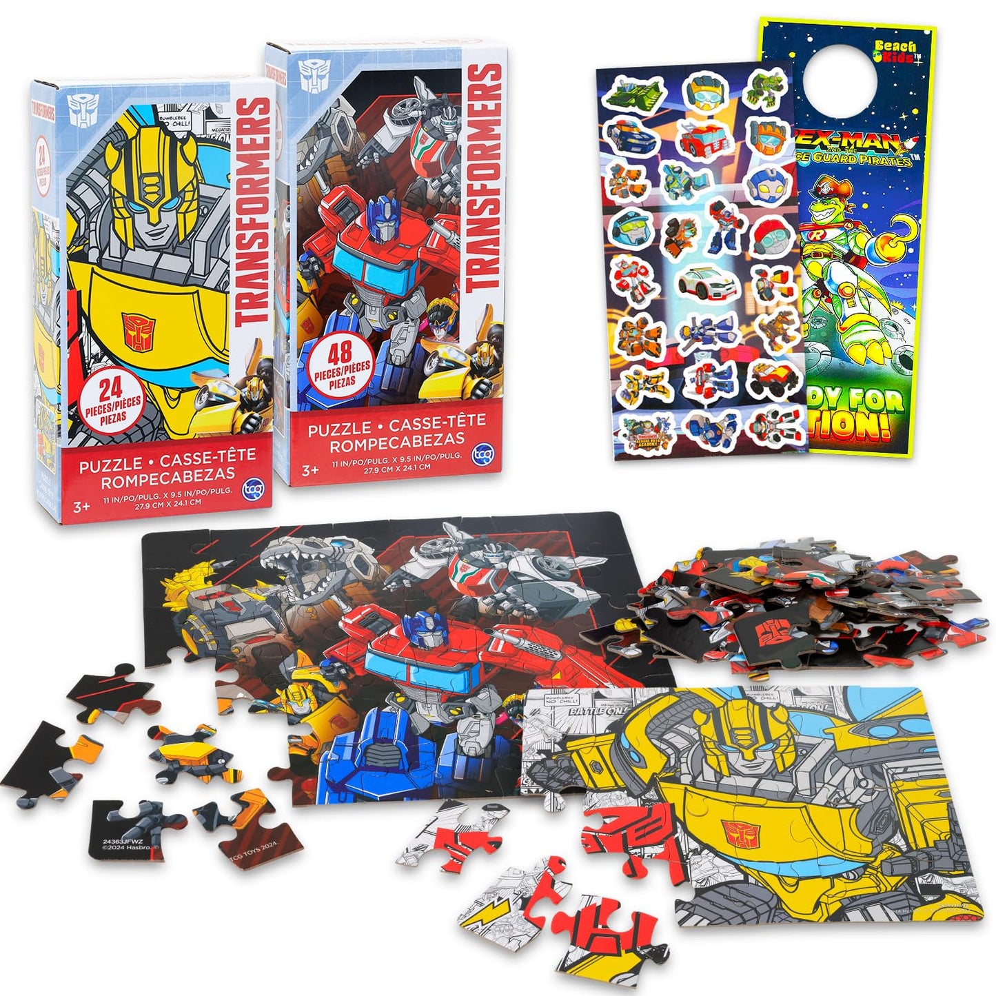 Transformers Jigsaw Puzzles for Kids, Ages 4-8 - 2 Pack Bundle