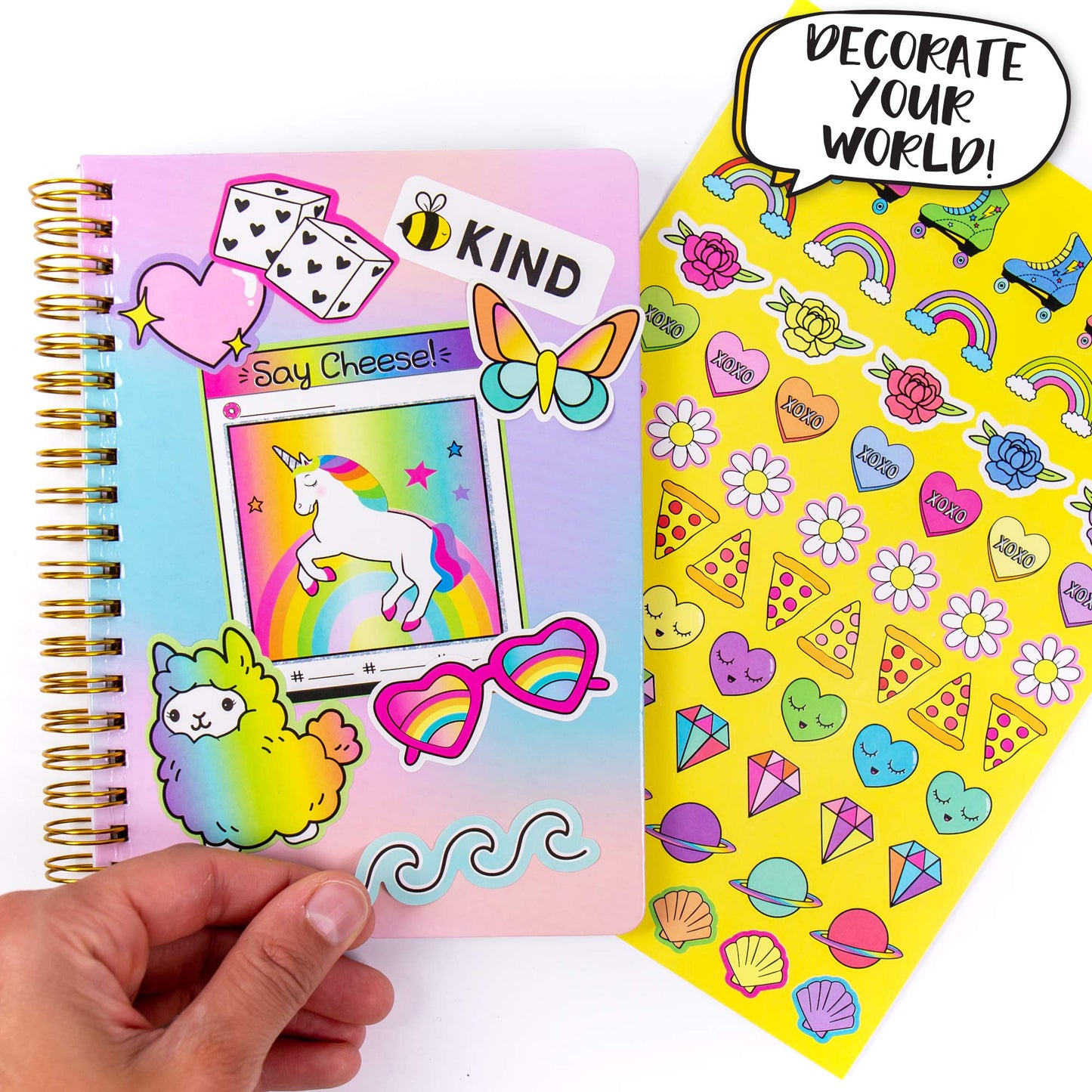 Horizon Group USA Sticker Book with Large and Small Sizes, Kids Stationary for Water Bottle, Notebooks, and Party Favors, Just My Style