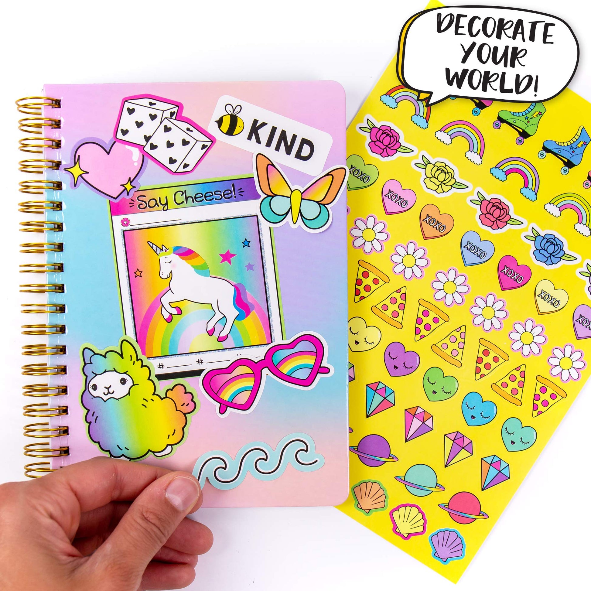 Horizon Group USA Sticker Book with Large and Small Sizes, Kids Stationary for Water Bottle, Notebooks, and Party Favors, Just My Style