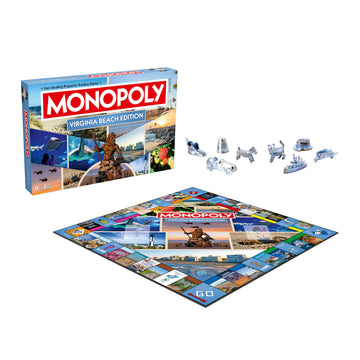 Monopoly Board Game - Virginia Beach, VA Edition: 2-6 Players Family Board Games for Kids and Adults, Board Games for Kids 8 and Up, Great for Game