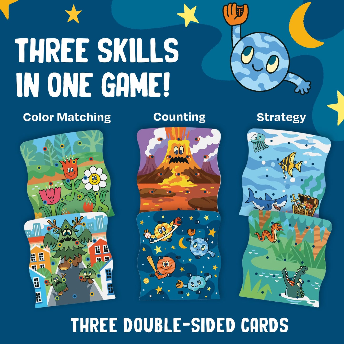 Educational Insights Tumbleblobs - Toddler Board Games for 3 Year Olds, Strategy Board Games for Kids, Color-Matching and Counting Preschool Game