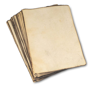 Wanderings Handmade Vintage Deckle Edge Blank Paper with Slightly Burned Edge - 5.8" x 8.3" (A5) - Package of 50 Recycled Paper for Writers